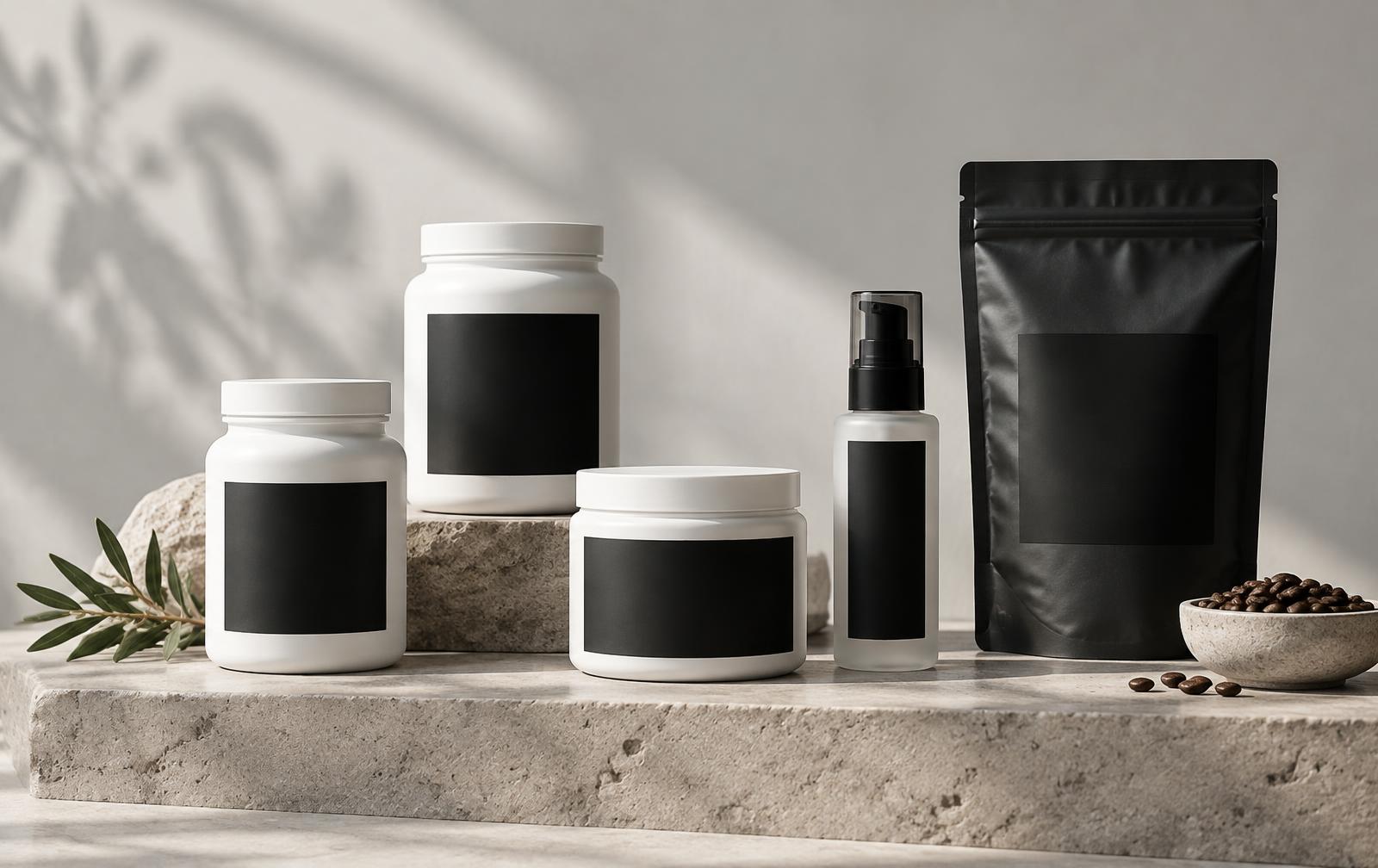 MyLife wellness products arranged on stone